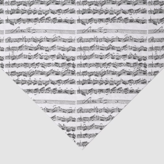 Bach Cello-Reihen-Musik-Manuskript Seidenpapier (Ausschnitt)