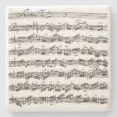 Bach Cello-Reihen-Musik-Manuskript Steinuntersetzer (Vorderseite)