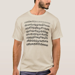 Bach Cello-Reihen-Musik-Manuskript T-Shirt