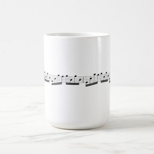 Bach Cello Suite for Dinner Kaffeetasse (Mittel)