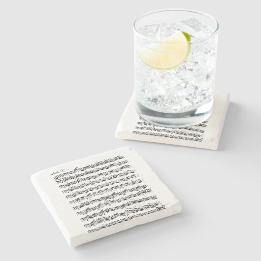 Bach Cello Suite for Dinner Steinuntersetzer (Seitenansicht)