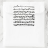 Bach Cello Suite Manuscript Square Sticker (Tasche)