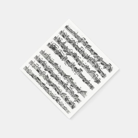 Bach Cello Suite Music Manuscript Serviette (Ecke)