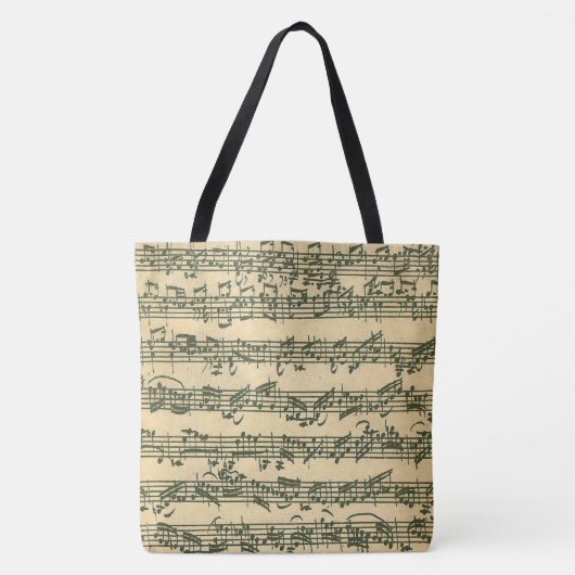 Bach Chaconne authentischer Manuskript-Auszug Tasche (Vorderseite)