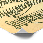 Bach Chaconne First Page Manuscript Facsimile Poster (Ecke)