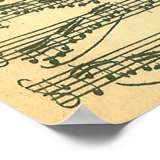 Bach Chaconne First Page Manuscript Facsimile Poster (Ecke)