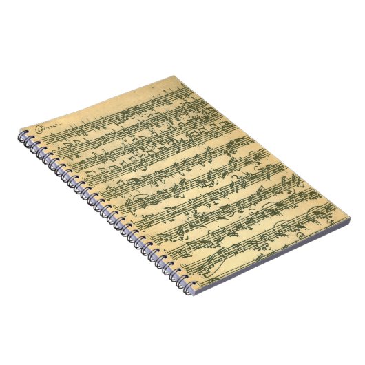 Bach Chaconne gewundenes Notizbuch Notizblock (Rechte Seite)