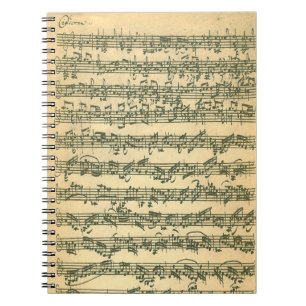 Bach Chaconne gewundenes Notizbuch Notizblock