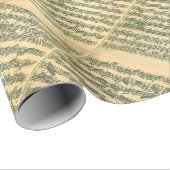 Bach Chaconne Manuskript for Solo Violin Geschenkpapier (Rolleneckpunkt)