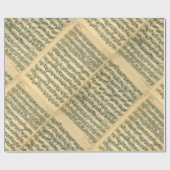 Bach Chaconne Manuskript for Solo Violin Geschenkpapier (Flach)