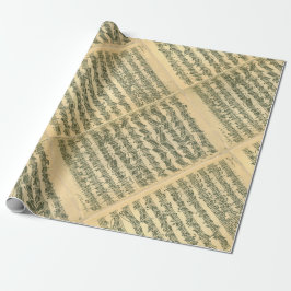 Bach Chaconne Manuskript for Solo Violin Geschenkpapier