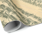 Bach Chaconne Manuskript for Solo Violin Geschenkpapier (Rolleneckpunkt)