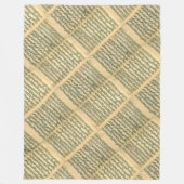 Bach Chaconne Musik-Manuskript für Solo- Violine Fleecedecke (Vorderseite)