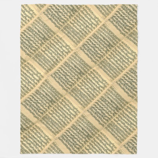 Bach Chaconne Musik-Manuskript für Solo- Violine Fleecedecke (Vorderseite)