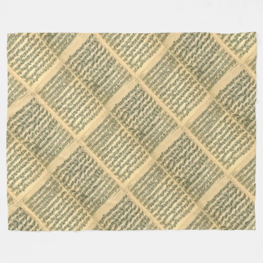 Bach Chaconne Musik-Manuskript für Solo- Violine Fleecedecke (Vorderseite (Horizontal))