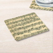 Bach Chaconne Musik-Manuskript für Solo- Violine Rechteckiger Pappuntersetzer (angewinkelt)