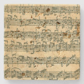 Bach Chaconne Musik-Manuskript für Solo- Violine Steinuntersetzer (Vorderseite)