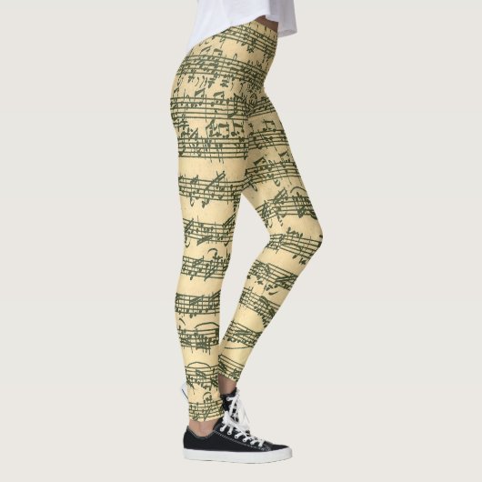 Bach Chaconne Musik-Manuskript Leggings (Rechts)