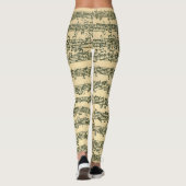 Bach Chaconne Musik-Manuskript Leggings (Rückseite)