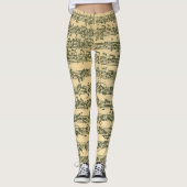 Bach Chaconne Musik-Manuskript Leggings (Vorderseite)