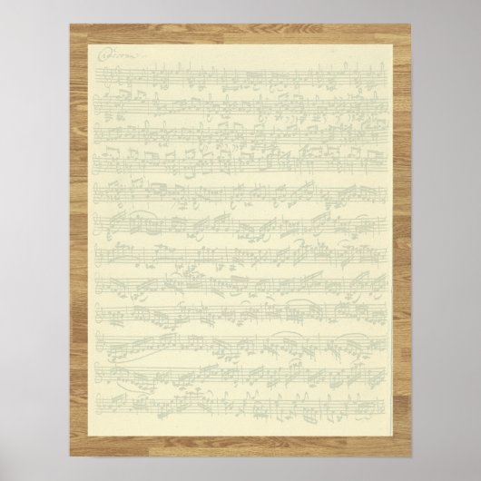 Bach Chaconne Poster (Vorne)