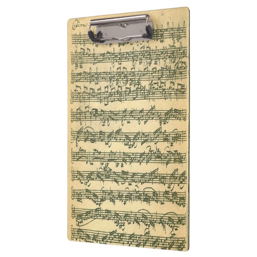 Bach Chaconne Violinen-Musik-Manuskript Klemmbrett (Links)