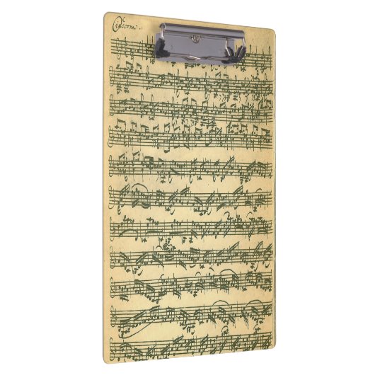Bach Chaconne Violinen-Musik-Manuskript Klemmbrett (Rechts)