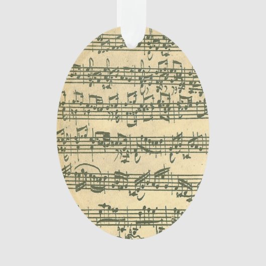 Bach Chaconne Violinen-Musik-Manuskript Ornament (Vorderseite)