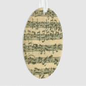 Bach Chaconne Violinen-Musik-Manuskript Ornament (Vorderseite)
