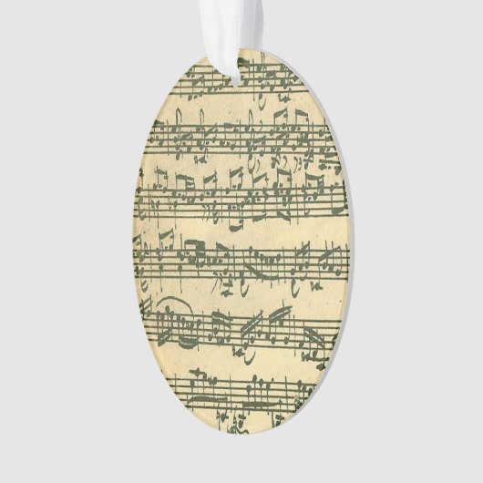Bach Chaconne Violinen-Musik-Manuskript Ornament (Vorderseite)