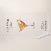 Bach Club Apple Cocktail Bachelorette Strandtuch (Vorderseite)