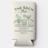 Bach Club Beach Green Cocktail Junggeselinnen-Absc Selters Dosenkühler (Rückseite)