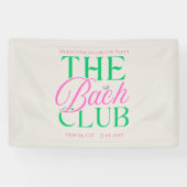 Bach Club Modern Simple Pink Green Bachelorette Banner (Horizontal)