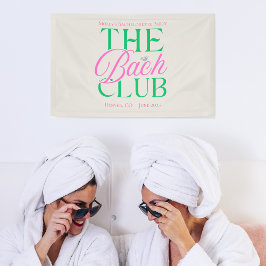 Bach Club Modern Simple Pink Green Bachelorette Banner