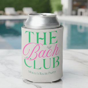 Bach Club Modern Simple Pink Green Bachelorette Dosenkühler