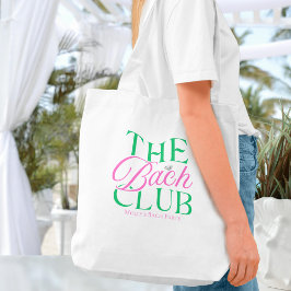 Bach Club Modern Simple Pink Green Bachelorette Tragetasche
