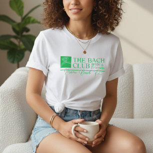 Bach Club Moderne einfache rosa und grüne Bachelor T-Shirt