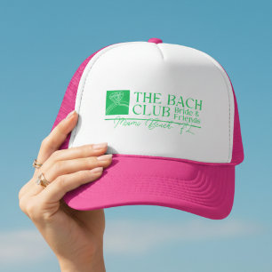 Bach Club Moderne einfache rosa und grüne Bachelor Truckerkappe