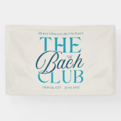 Bach Club Moderner Blue Junggeselinnen-Abschied Banner (Horizontal)