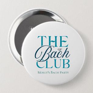 Bach Club Moderner Blue Junggeselinnen-Abschied Button