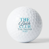 Bach Club Moderner Blue Junggeselinnen-Abschied Golfball (Vorderseite)