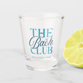 Bach Club Moderner Blue Junggeselinnen-Abschied Schnapsglas (Vorderseite)