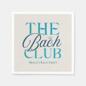 Bach Club Moderner Blue Junggeselinnen-Abschied Serviette (Vorderseite)