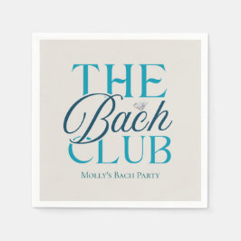Bach Club Moderner Blue Junggeselinnen-Abschied Serviette