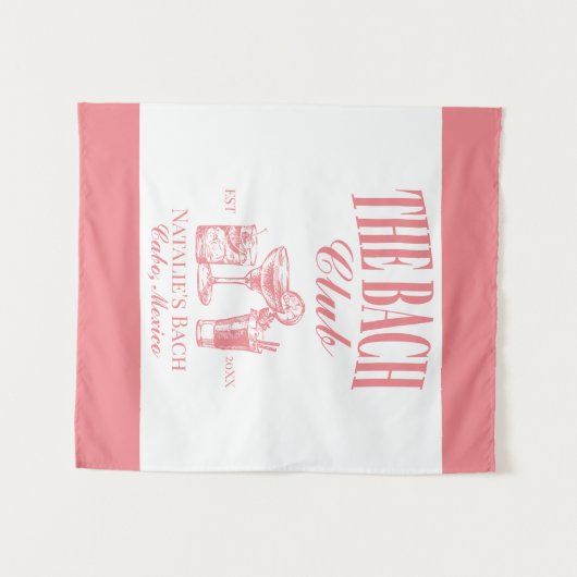 Bach Club Personalisiert Junggeselinnen-Abschied C Wandteppich (Vorderseite (Horizontal))