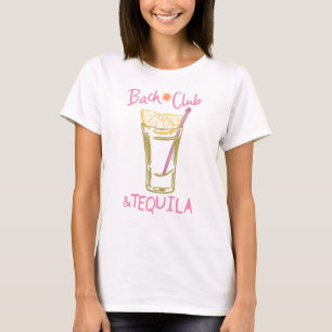 Bach Club und Tequila-Shotglas Zitrone Rosa Gold T-Shirt