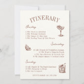 Bach Club Vintag Bachelorette Einladung (Rückseite)