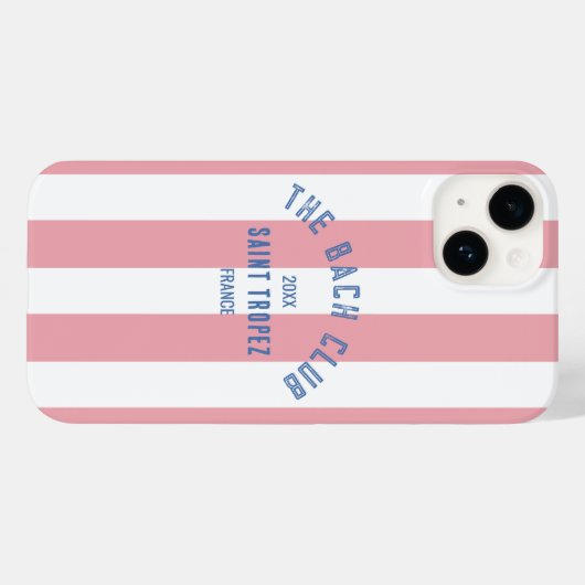 Bach Club Wappen Rosa Bachelorette Case-Mate iPhone Hülle (Rückseite (Horizontal))