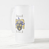 BACH-FAMILIENWAPPEN - BACH-WAPPEN MATTGLAS BIERGLAS (Vorderseite Links)