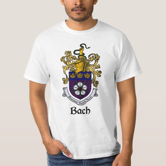 Bach Familienwappen/Wappen T - Shirt (Vorderseite)